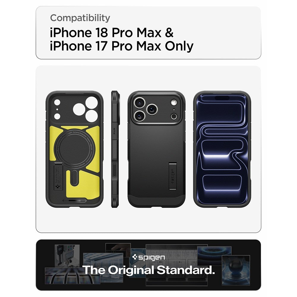 Spigen iPhone 17 Pro Max/iPhone 18 Pro Max Skal Tough Armor T MagFit Svart