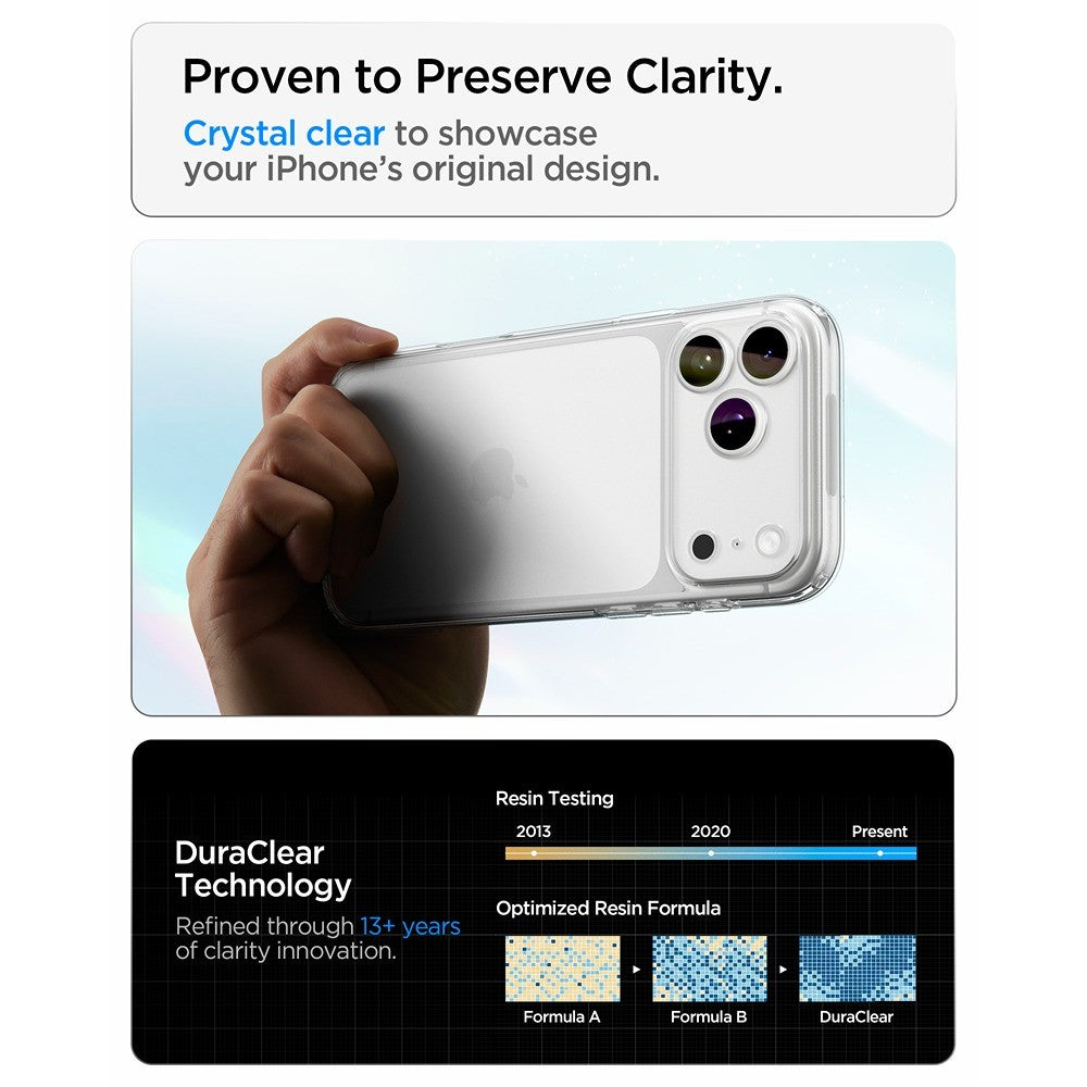 Spigen iPhone 17 Pro Max/iPhone 18 Pro Max Skal Ultra Hybrid Crystal Clear
