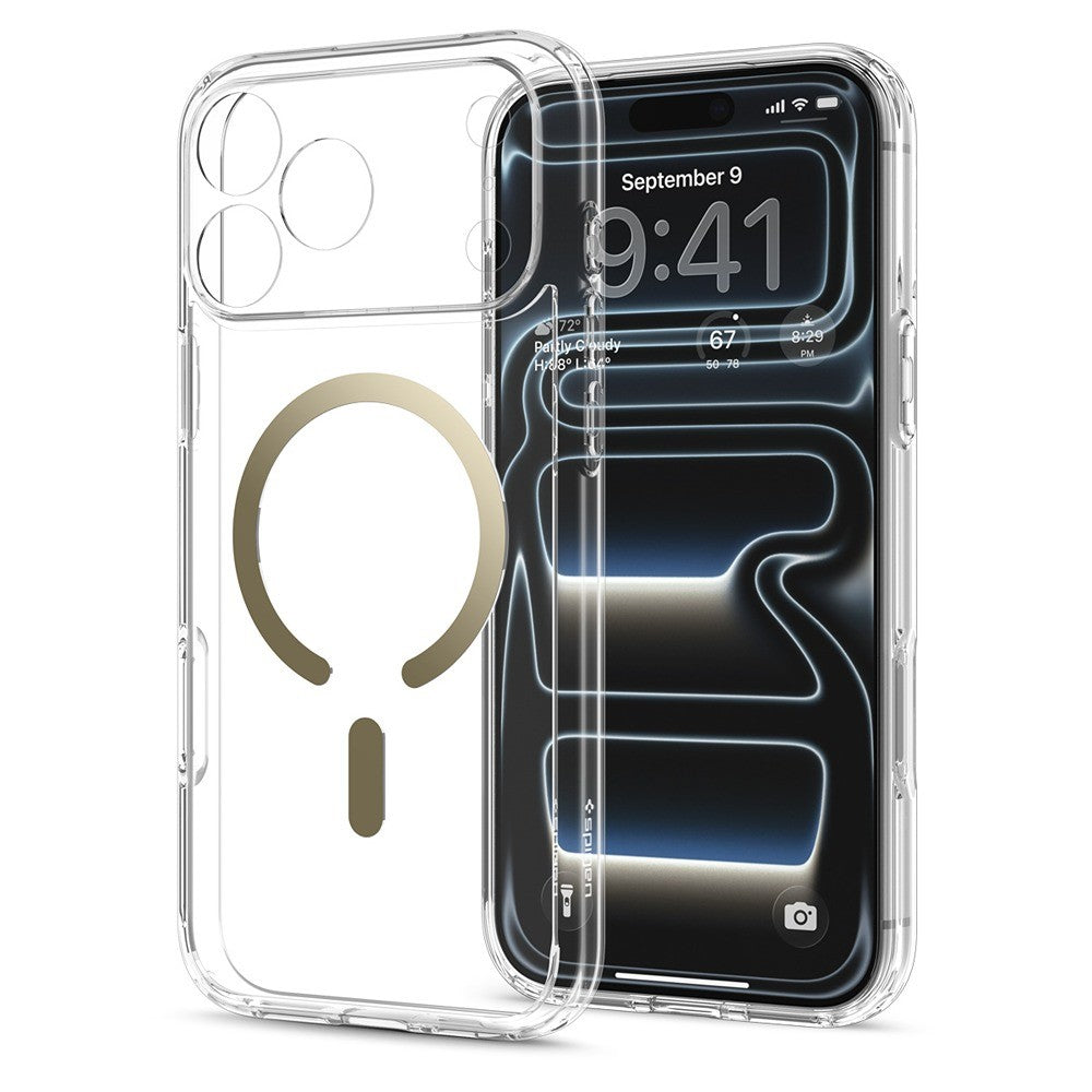 Spigen iPhone 17 Pro Max/iPhone 18 Pro Max Skal Ultra Hybrid MagFit Clear Gold