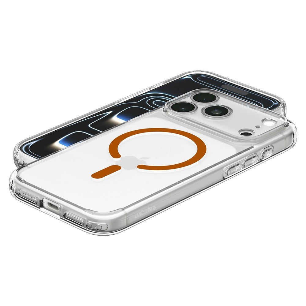 Spigen iPhone 17 Pro Max/iPhone 18 Pro Max Skal Ultra Hybrid MagFit Clear Orange