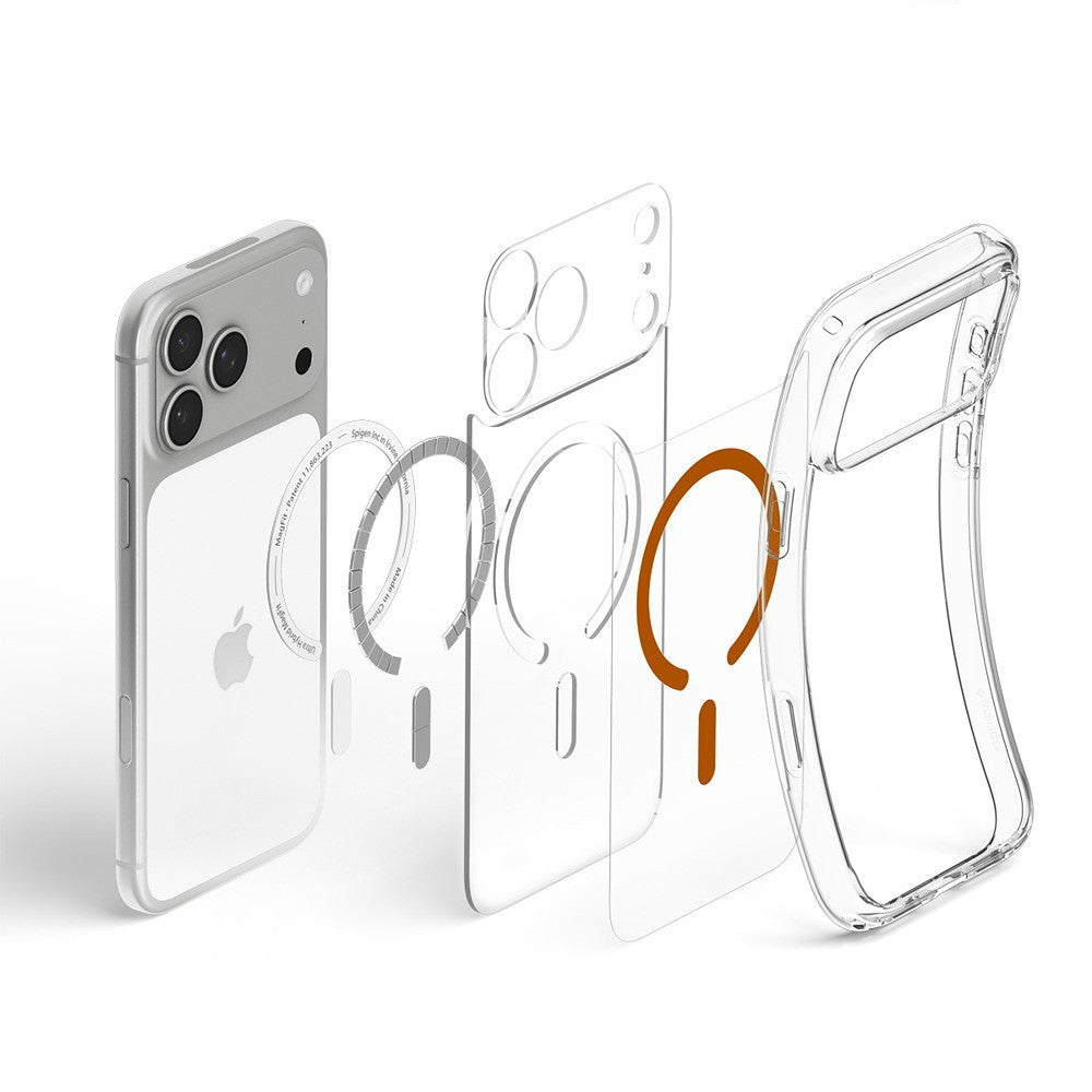 Spigen iPhone 17 Pro Max/iPhone 18 Pro Max Skal Ultra Hybrid MagFit Clear Orange