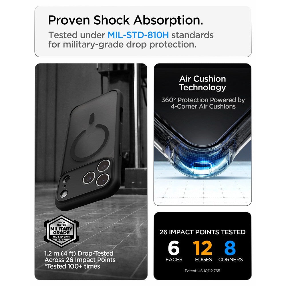 Spigen iPhone 17 Pro Max/iPhone 18 Pro Max Skal Ultra Hybrid MagFit Frost Black
