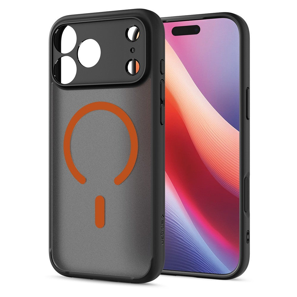 Spigen iPhone 17 Pro Max/iPhone 18 Pro Max Skal Ultra Hybrid MagFit Frost Black Orange