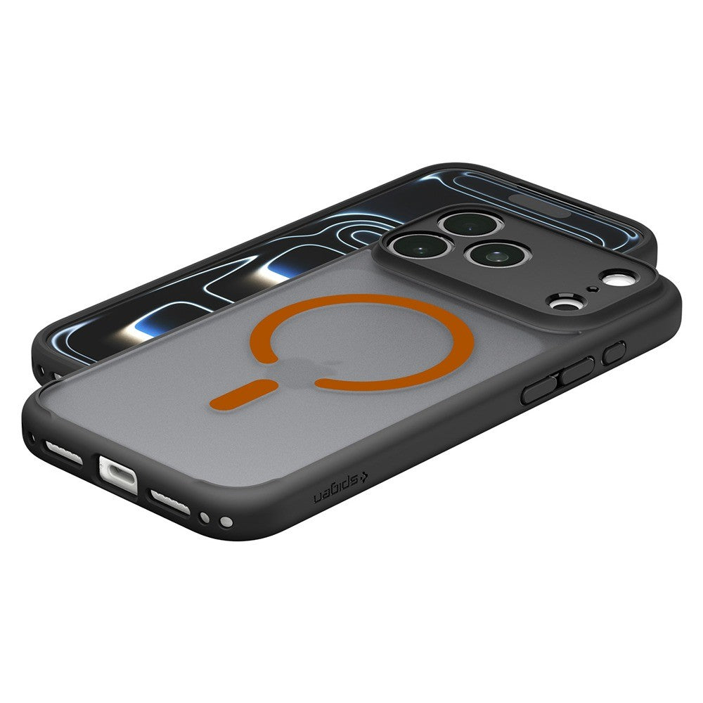 Spigen iPhone 17 Pro Max/iPhone 18 Pro Max Skal Ultra Hybrid MagFit Frost Black Orange