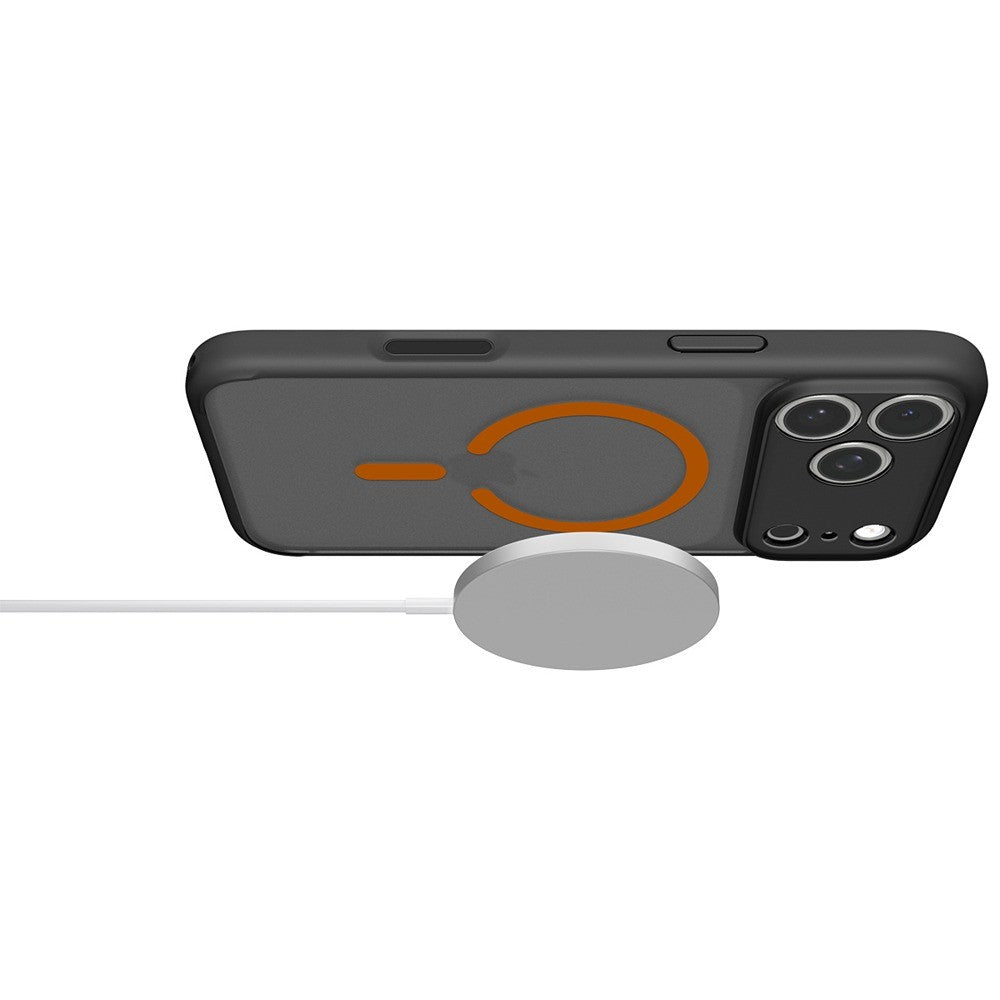 Spigen iPhone 17 Pro Max/iPhone 18 Pro Max Skal Ultra Hybrid MagFit Frost Black Orange