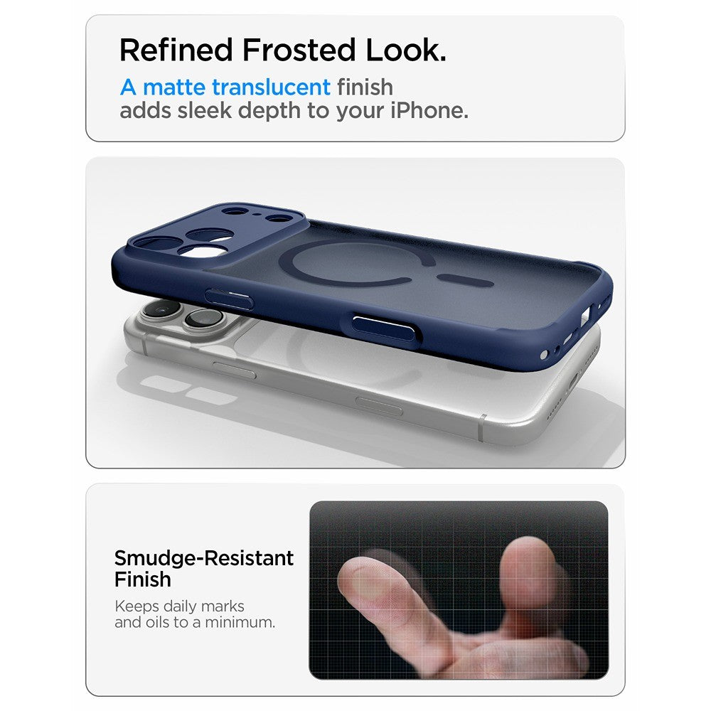Spigen iPhone 17 Pro Max/iPhone 18 Pro Max Skal Ultra Hybrid MagFit Frost Deep Blue