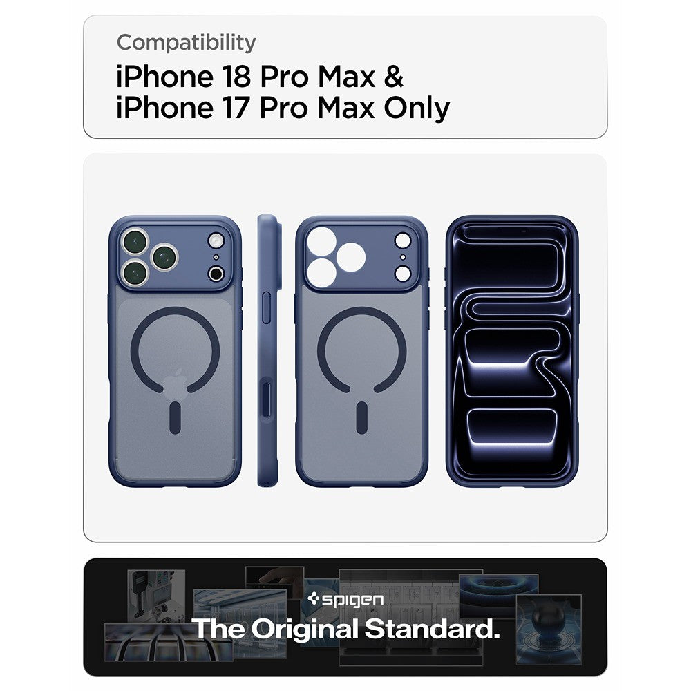 Spigen iPhone 17 Pro Max/iPhone 18 Pro Max Skal Ultra Hybrid MagFit Frost Deep Blue