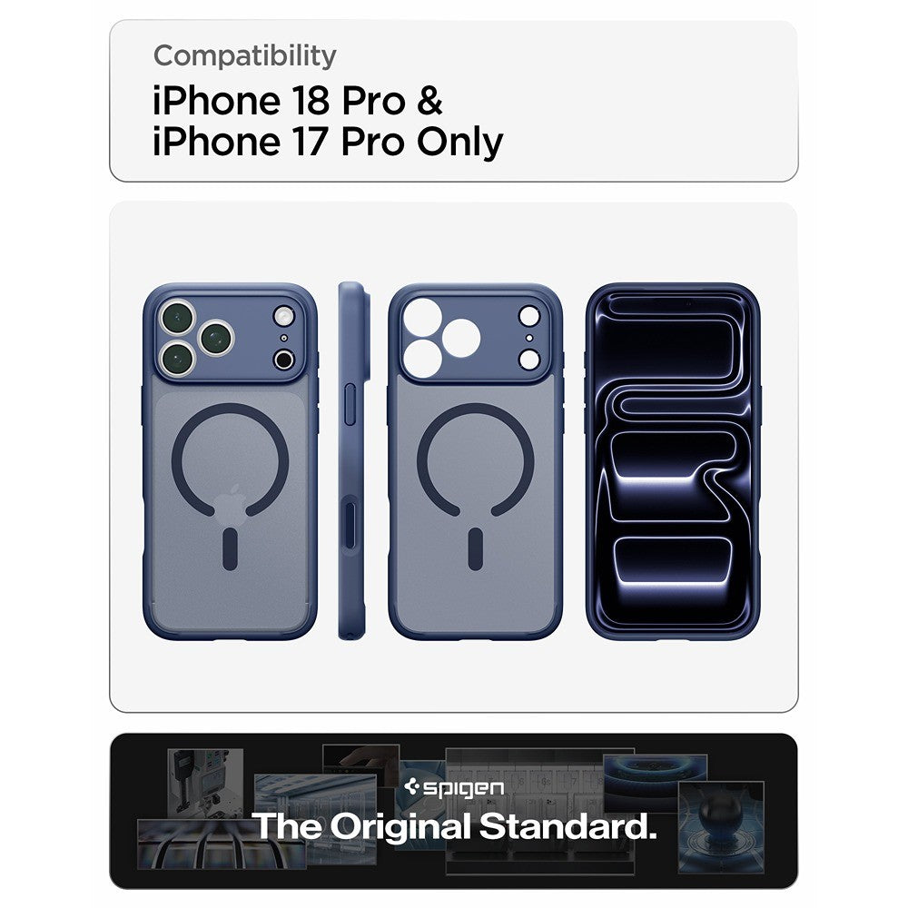 Spigen iPhone 17 Pro Max/iPhone 18 Pro Max Skal Ultra Hybrid MagFit Frost Deep Blue