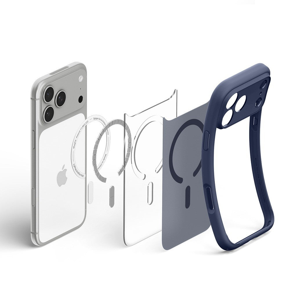 Spigen iPhone 17 Pro Max/iPhone 18 Pro Max Skal Ultra Hybrid MagFit Frost Deep Blue