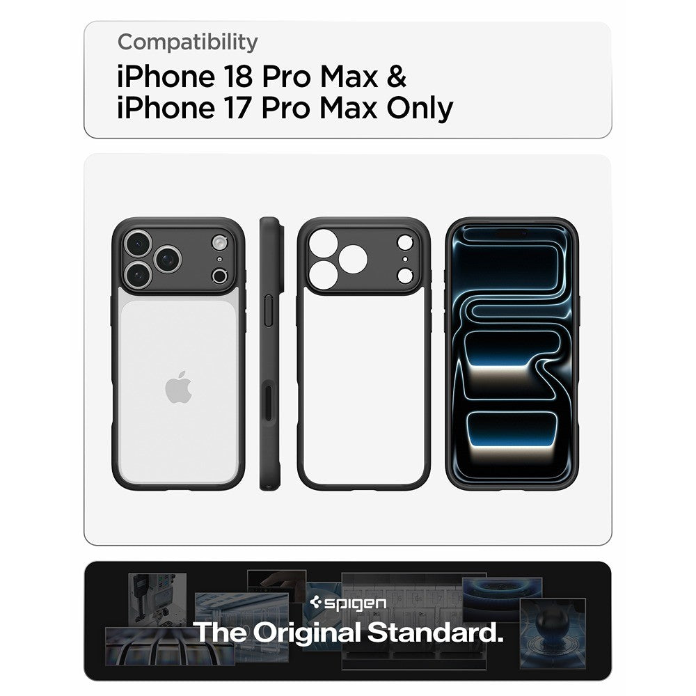 Spigen iPhone 17 Pro Max/iPhone 18 Pro Max Skal Ultra Hybrid Matte Black