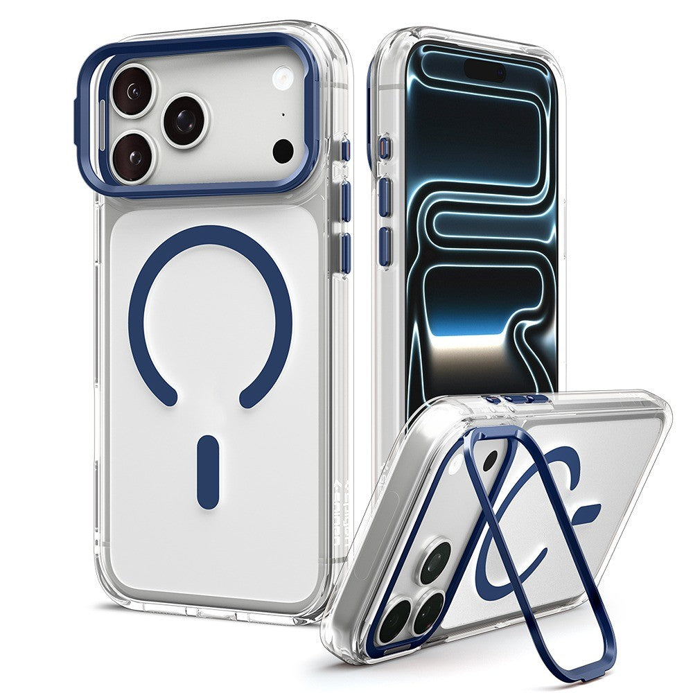Spigen iPhone 17 Pro Max/iPhone 18 Pro Max Skal Ultra Hybrid Optik S MagFit Clear Deep Blue