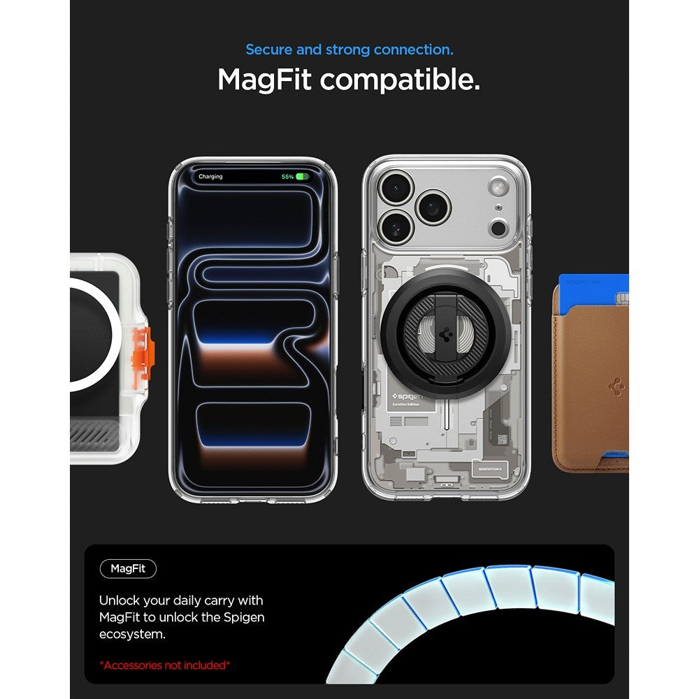 Spigen iPhone 17 Pro Max/iPhone 18 Pro Max Skal Ultra Hybrid Zero One MagFit Natural Titanium