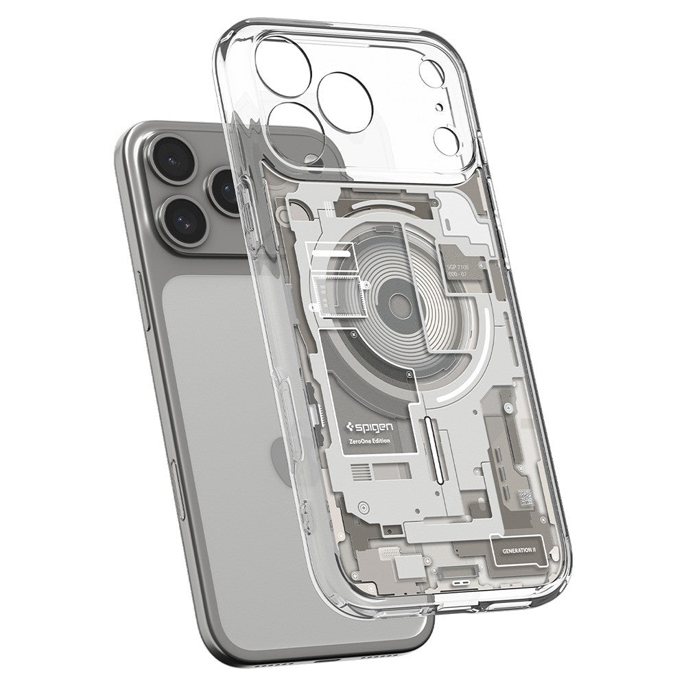Spigen iPhone 17 Pro Max/iPhone 18 Pro Max Skal Ultra Hybrid Zero One MagFit Natural Titanium