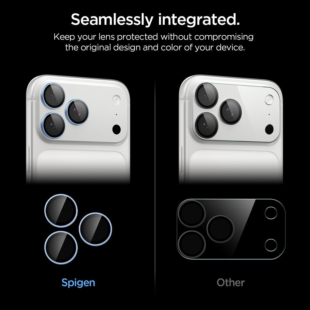 Spigen iPhone 18 Pro/18 Pro Max Kameraskydd Glas.tR EZ Fit Optik Pro 2-pack Light Blue