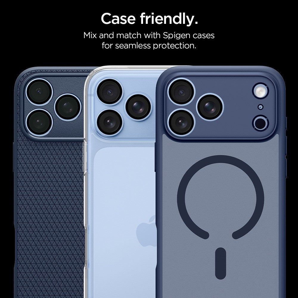 Spigen iPhone 18 Pro/18 Pro Max Kameraskydd Glas.tR EZ Fit Optik Pro 2-pack Light Blue