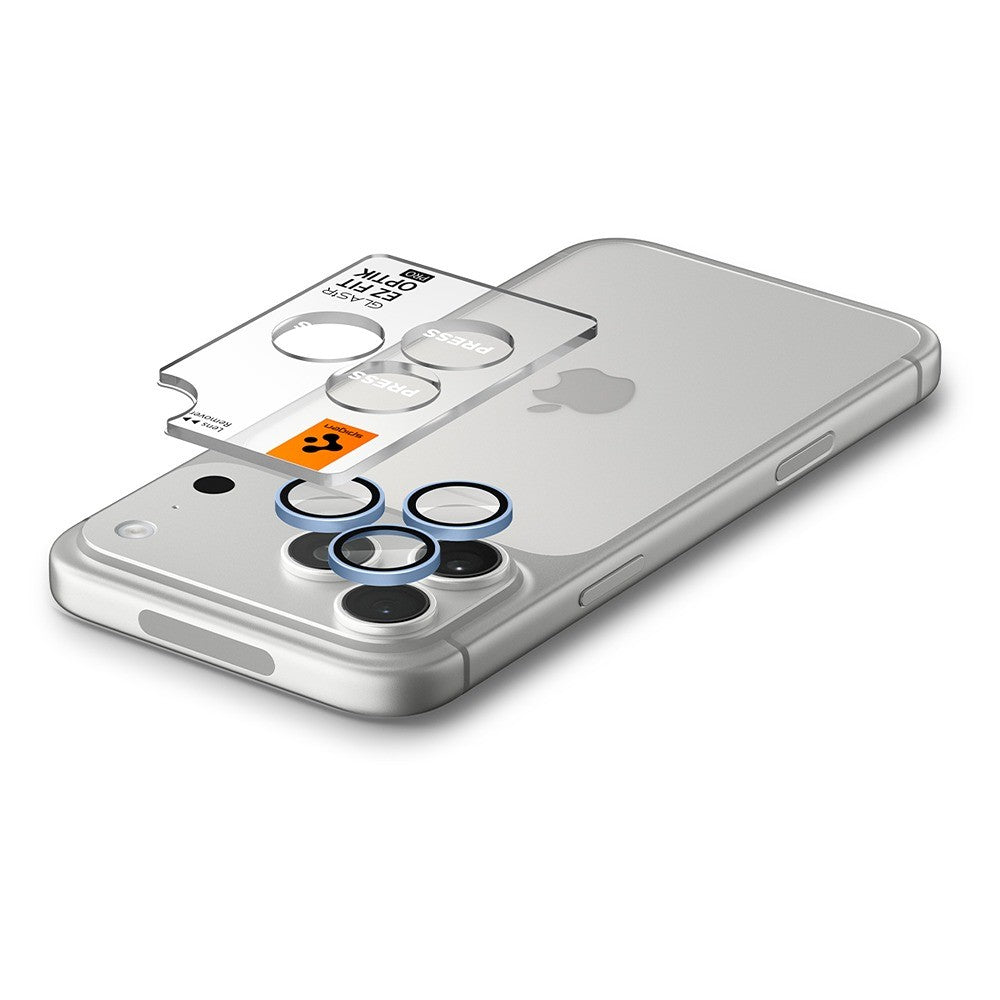 Spigen iPhone 18 Pro/18 Pro Max Kameraskydd Glas.tR EZ Fit Optik Pro 2-pack Light Blue