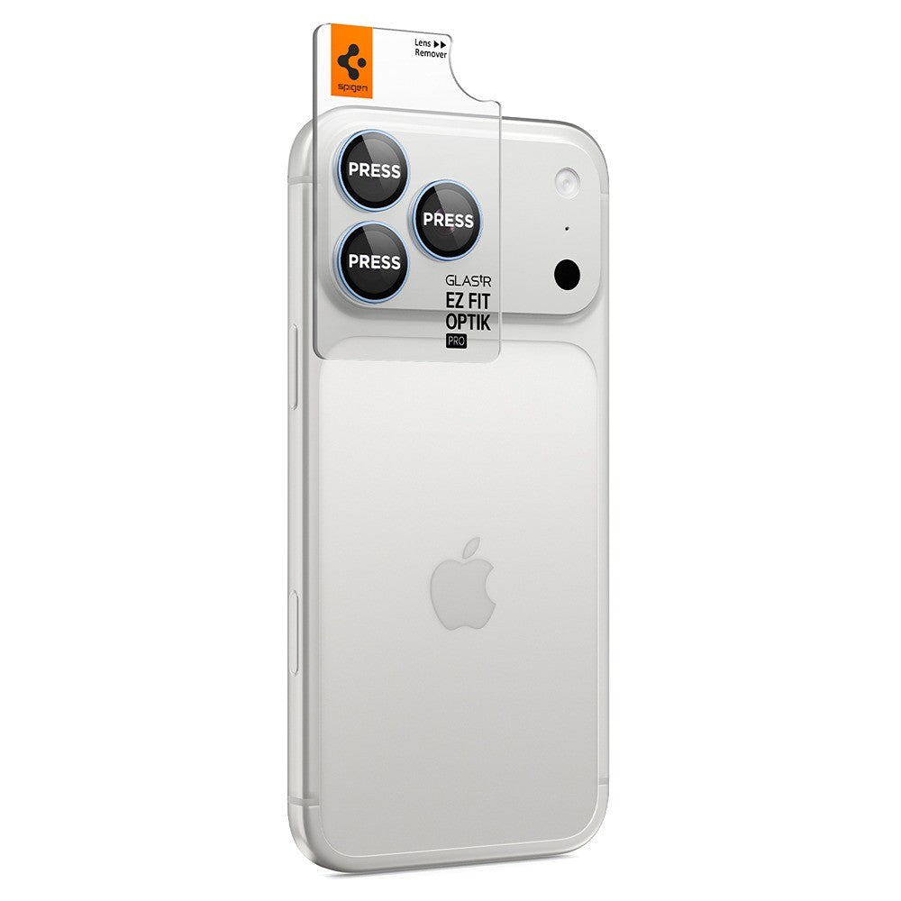 Spigen iPhone 18 Pro/18 Pro Max Kameraskydd Glas.tR EZ Fit Optik Pro 2-pack Light Blue