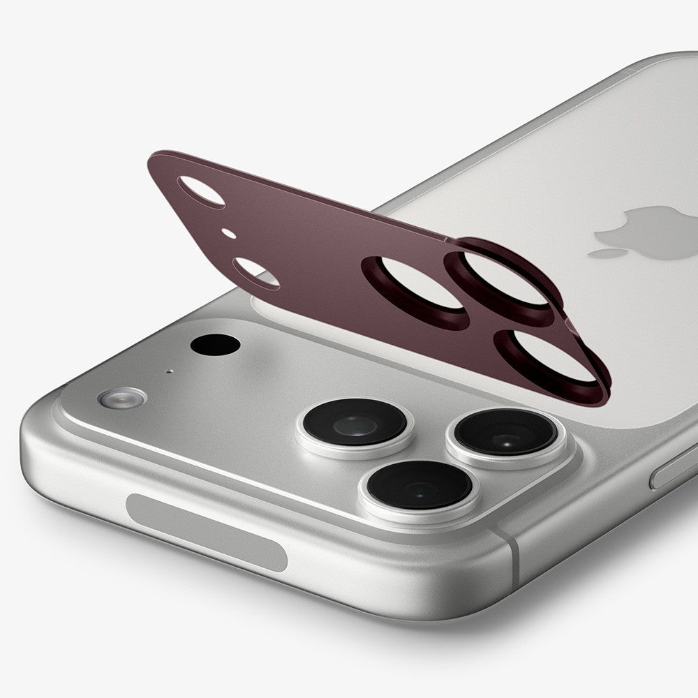 Spigen iPhone 18 Pro Max Kameraskydd Glas.tR EZ Fit Optik Pro XL Dark Cherry