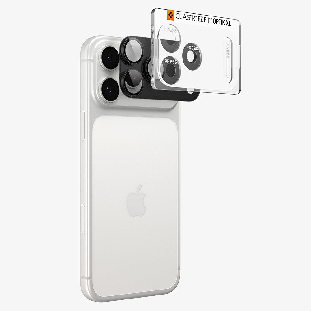 Spigen iPhone 18 Pro Max Kameraskydd Glas.tR EZ Fit Optik Pro XL Dark Gray