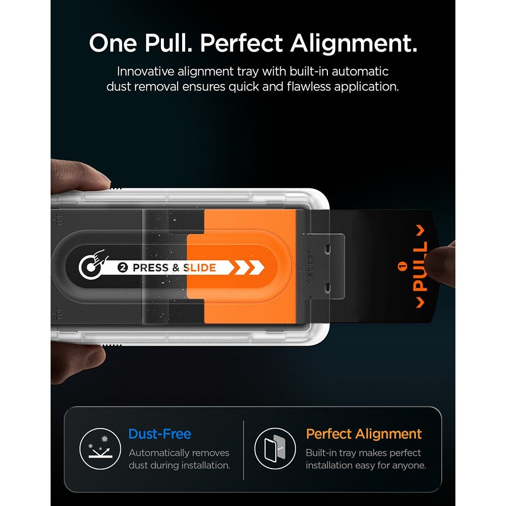 Spigen iPhone 18 Pro Max Skärmskydd Glas.tR EZ Fit Pro Privacy