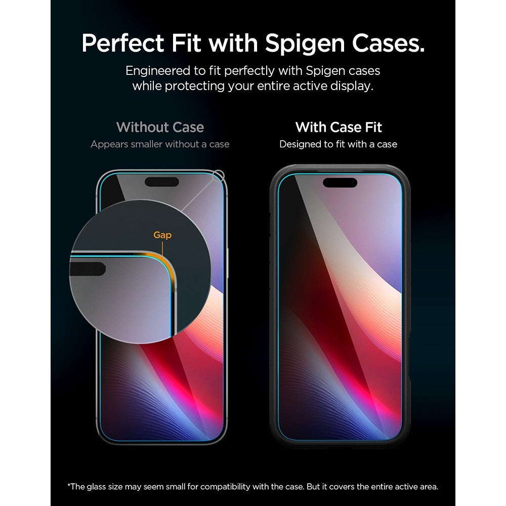 Spigen iPhone 18 Pro Skärmskydd Glas.tR EZ Fit Pro Privacy