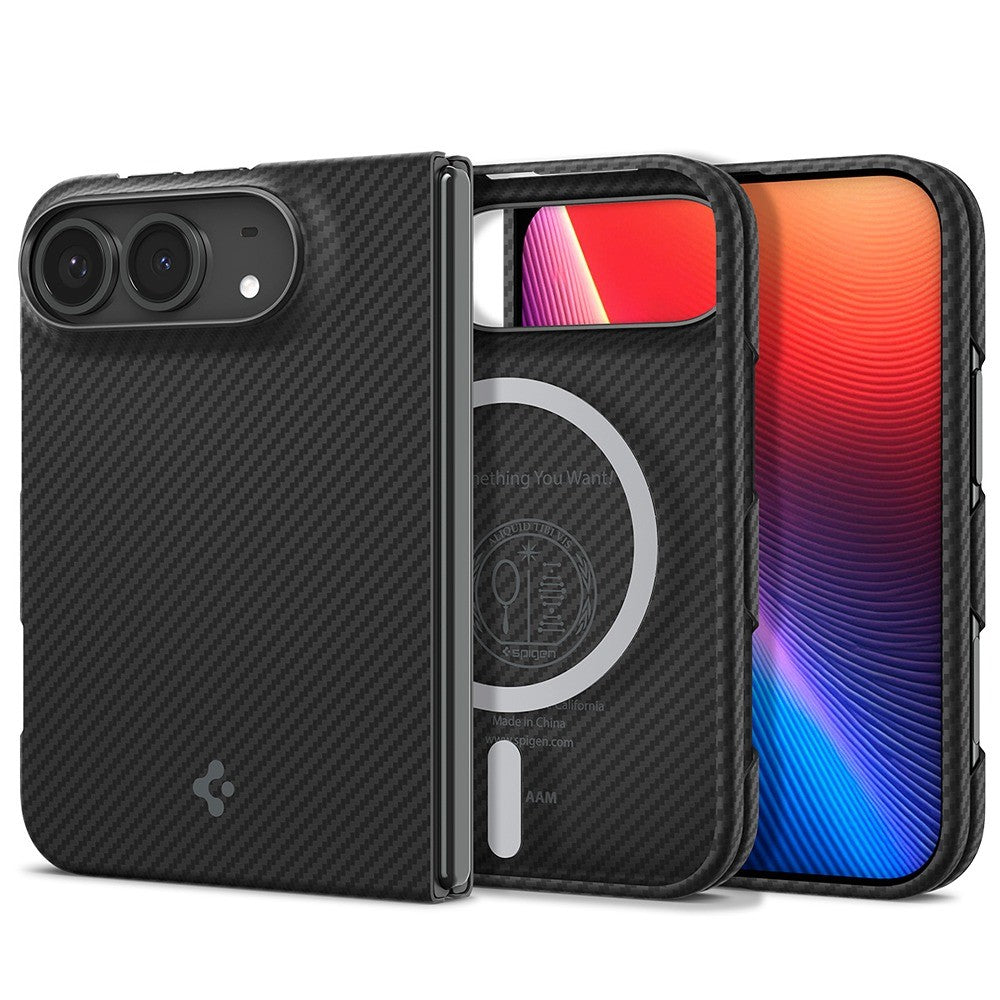 Spigen iPhone Duo Skal Air Skin Aramid MagFit Svart