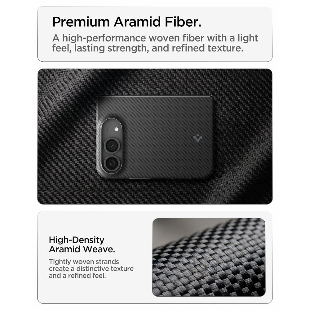 Spigen iPhone Duo Skal Air Skin Aramid MagFit Svart