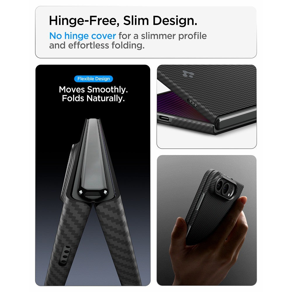 Spigen iPhone Duo Skal Air Skin Aramid MagFit Svart