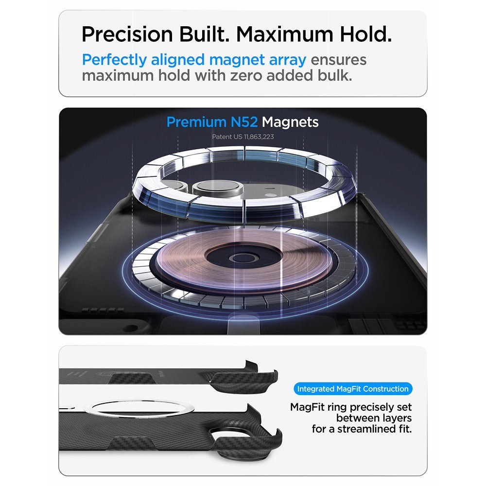 Spigen iPhone Duo Skal Air Skin Aramid MagFit Svart
