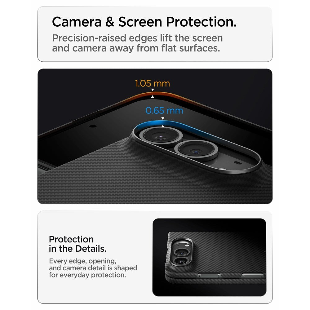 Spigen iPhone Duo Skal Air Skin Aramid MagFit Svart