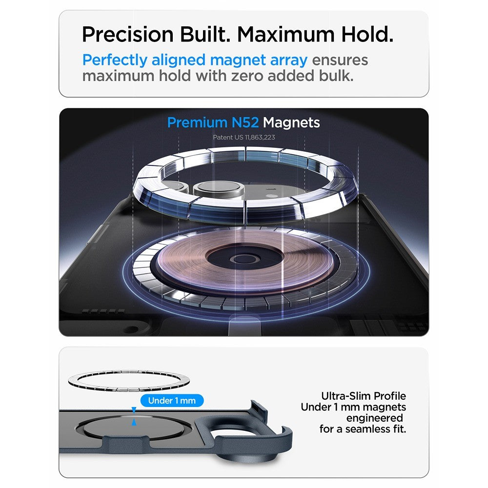 Spigen iPhone Duo Skal Tough Armor Pro MagFit Metal Slate