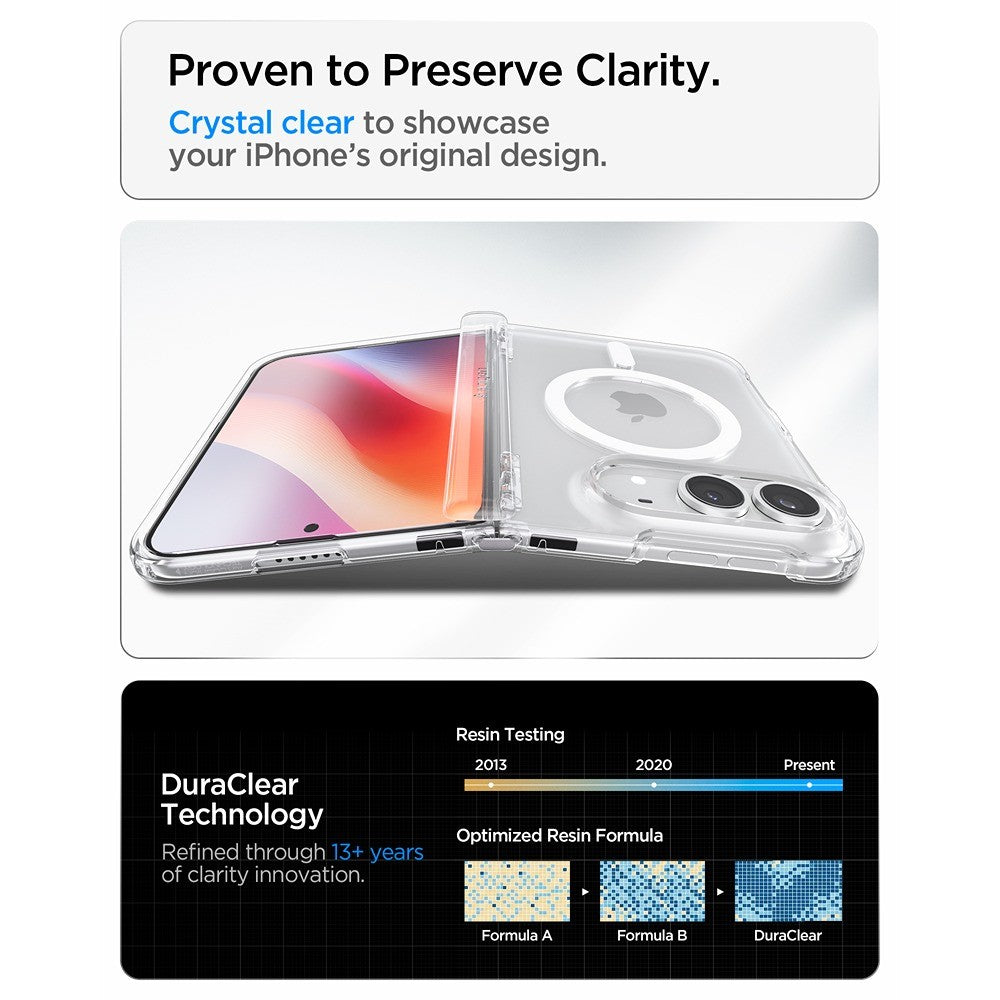 Spigen iPhone Duo Skal Ultra Hybrid Pro MagFit Clear White