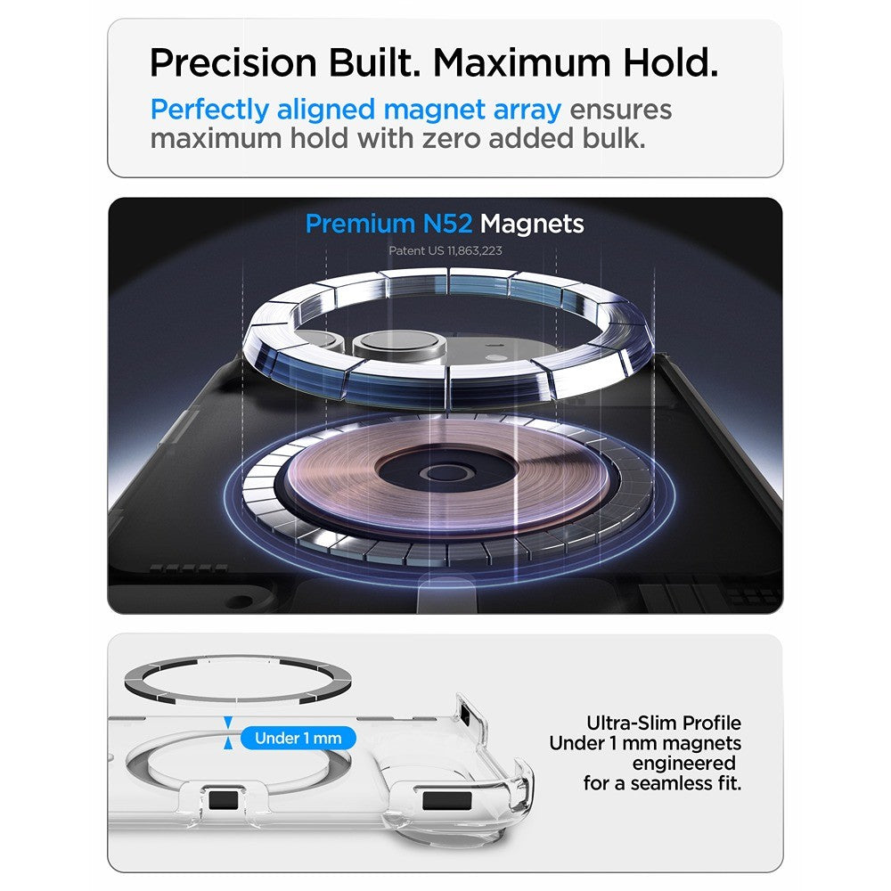 Spigen iPhone Duo Skal Ultra Hybrid Pro MagFit Clear White