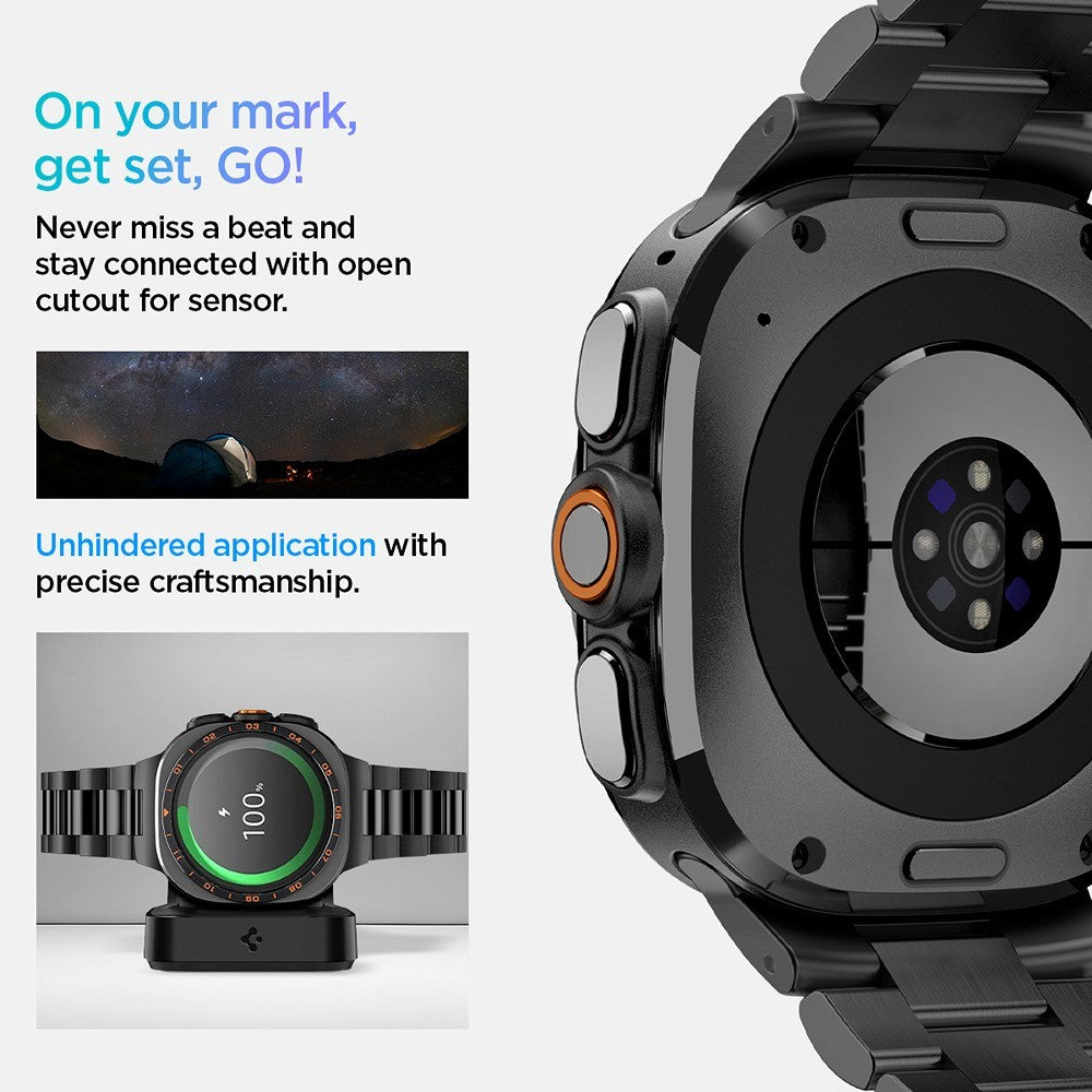 Spigen Samsung Galaxy Watch Ultra 47mm Armband Modern Fit 316L Svart