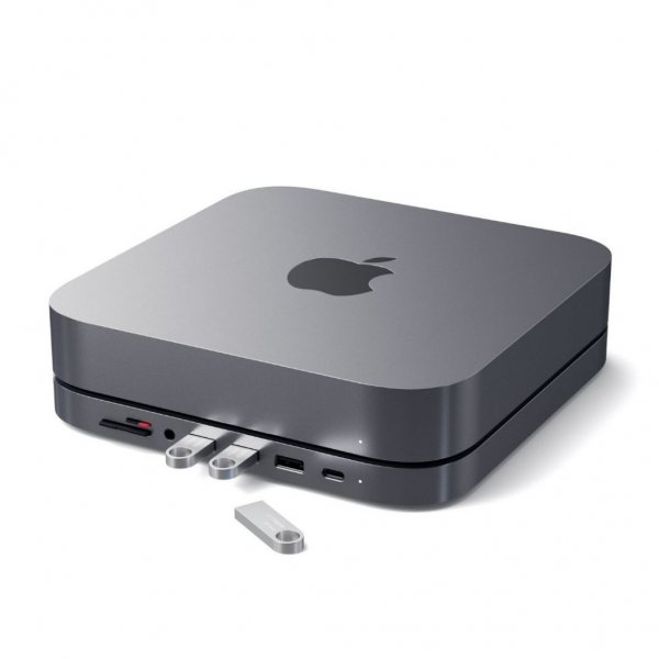 Satechi Type-C Aluminum Stand & Hub for Mac Mini Space Gray