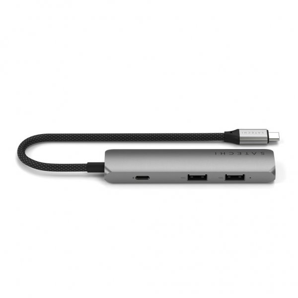 Satechi 4-i-1 USB-C Slim Multiport Adapter 4K Space Gray