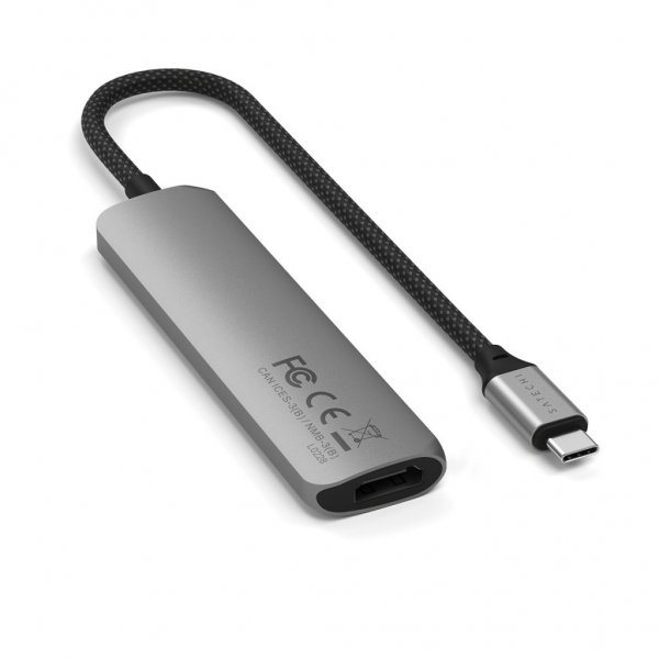 Satechi 4-i-1 USB-C Slim Multiport Adapter 4K Space Gray