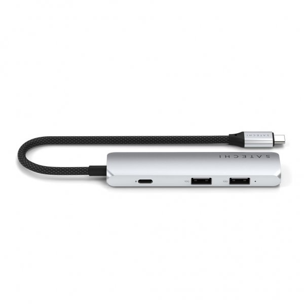 Satechi 4-i-1 USB-C Slim Multiport Adapter 4K Silver