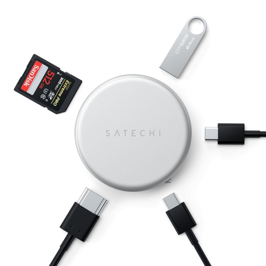 Satechi OntheGo 5-in-1 Multiport Adapter USB-hub Silver