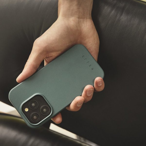 Mujjo iPhone 16 Pro Max Skal Full Leather Case Livid Green