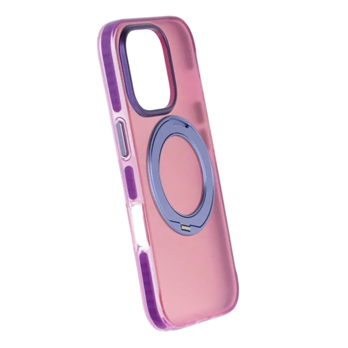 iPhone 16 Pro Skal Roterbart Stativ Rosa Lila