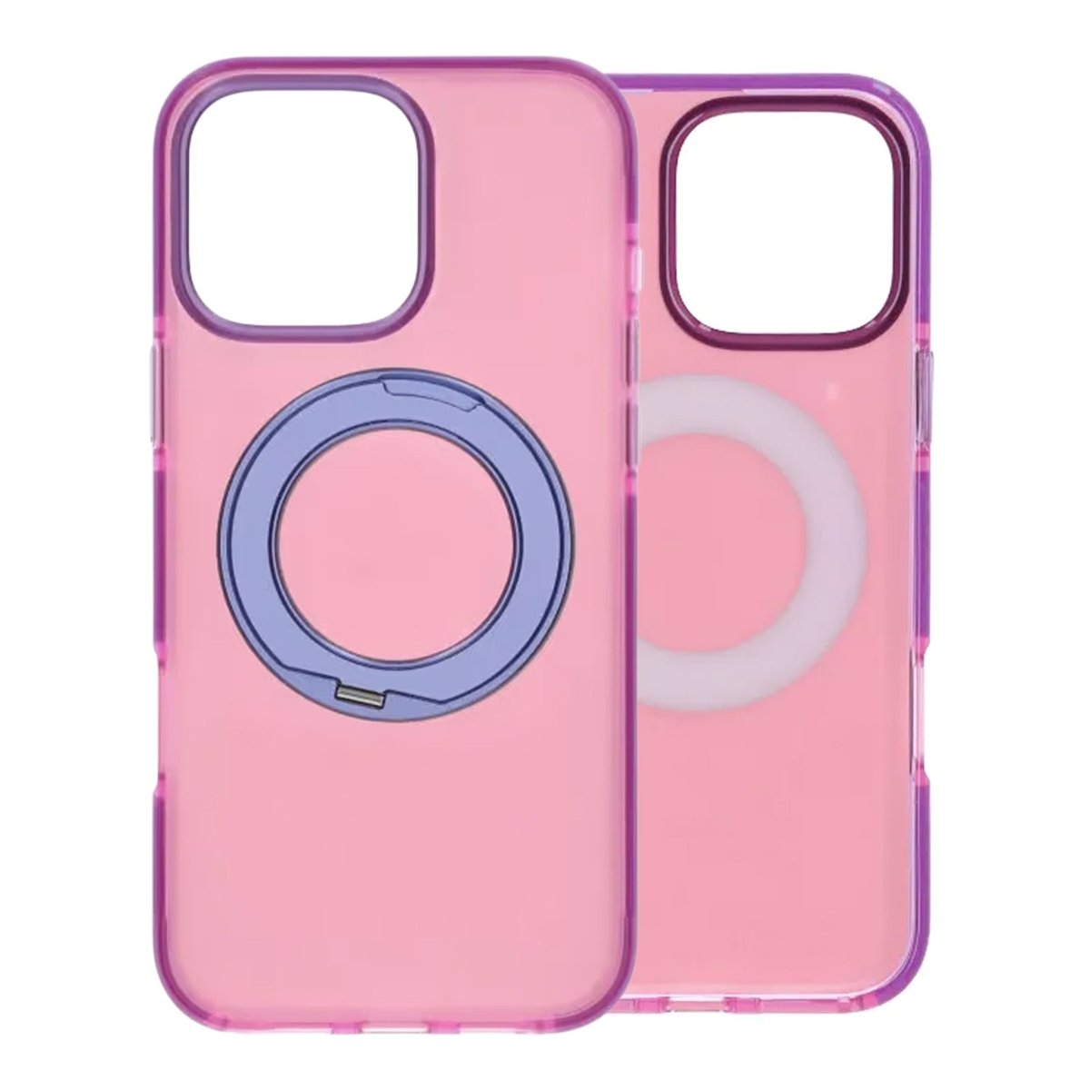 iPhone 16 Pro Skal Roterbart Stativ Rosa Lila
