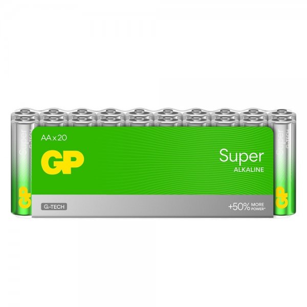GP Super Alkaline AA-batteri 15A/LR6 20-pack