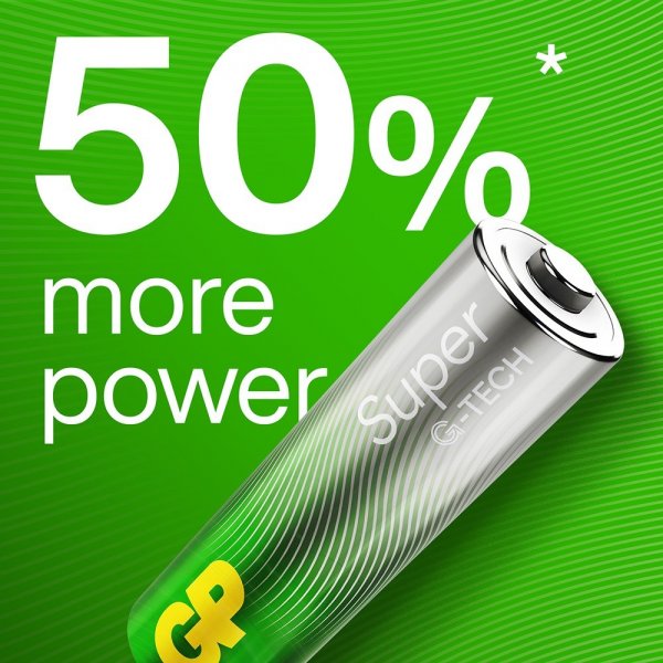 GP Super Alkaline AA-batteri 15A/LR6 40-pack