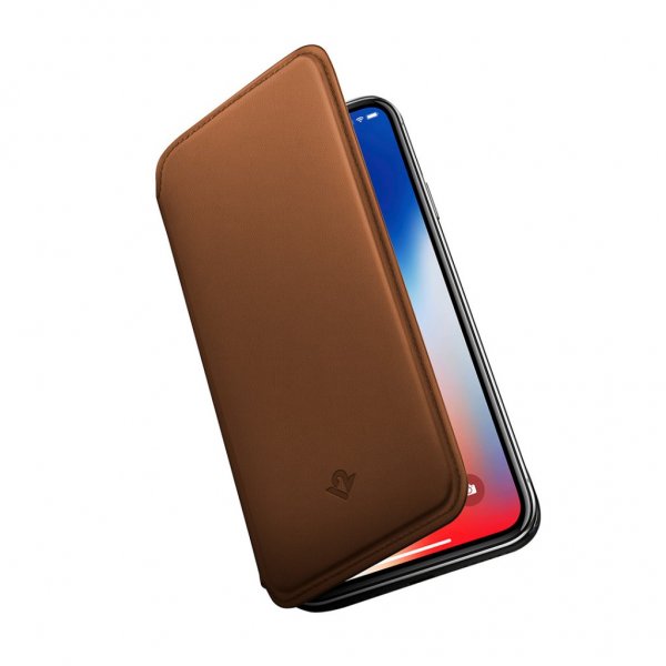 Twelve South iPhone X Fodral SurfacePad Äkta läder Brun