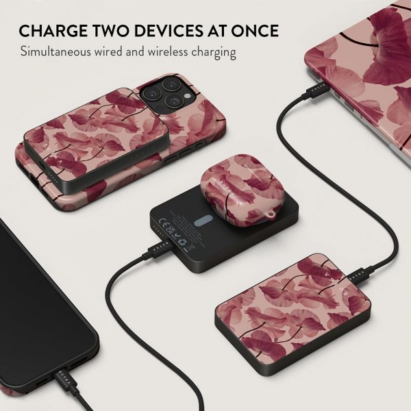 Burga Powerbank MagSafe 5000 mAh Tender Kiss Metallgrå