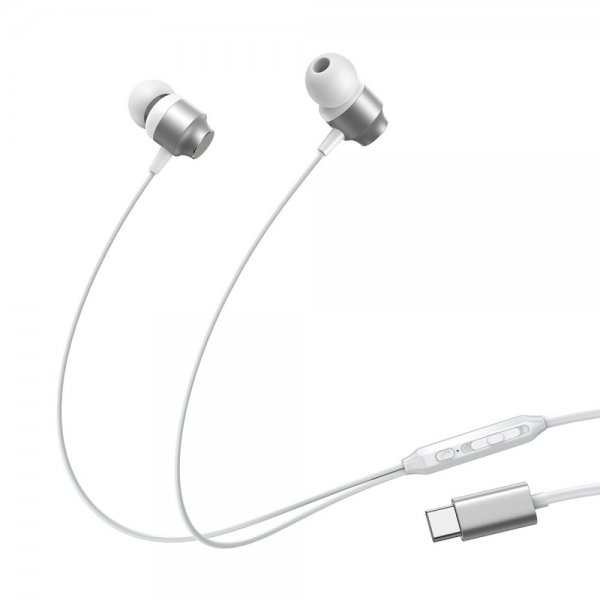 Joyroom Trådade Hörlurar EC06 USB-C Silver