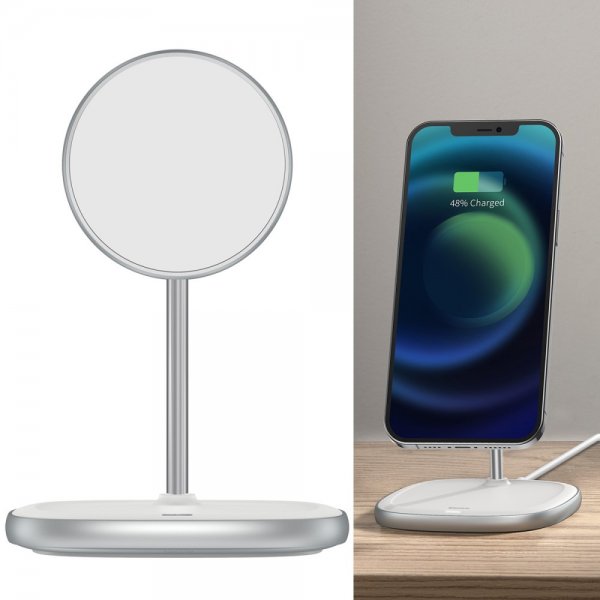 Baseus Trådlös Laddare Swan MagSafe 15W Vit