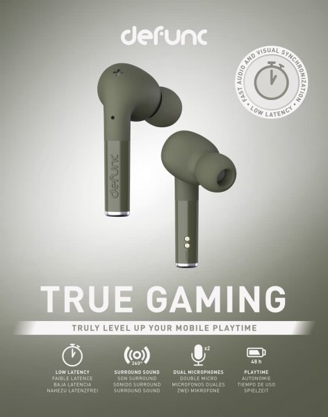 Defunc True Gaming Trådlösa Hörlurar Grön