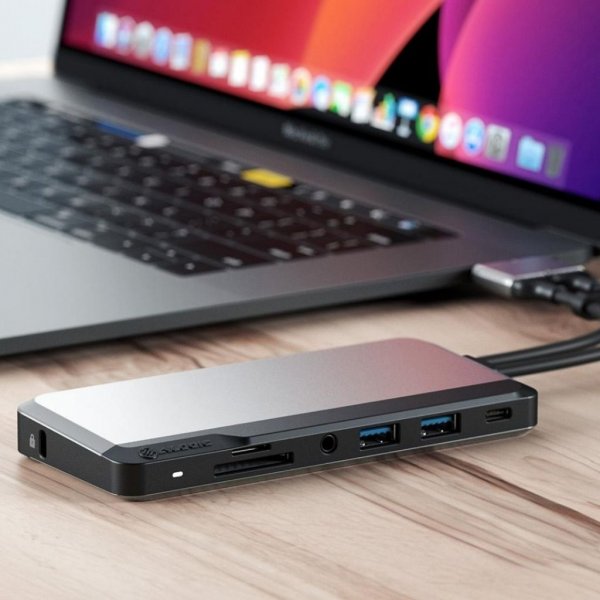 ALOGIC Dual USB-C Super Hub 10-i-1-hubb Dual HDMI 4K@60Hz Rymdgrå